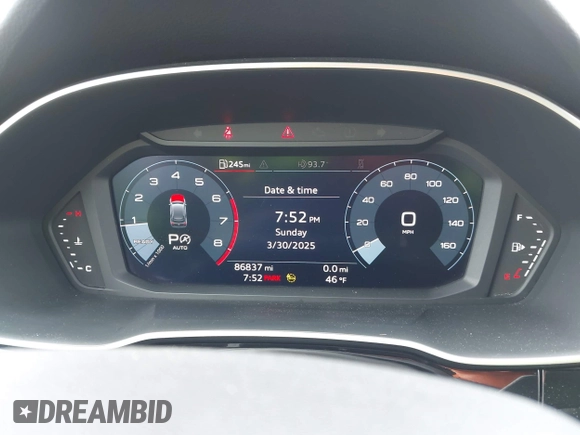 2021 Audi Q3 Premium with VIN WA1AUCF33M1096437, listed as a IAAI auction lot 41910411 with 86,837 mi miles and . Bid and sale history available at DreamBid. Image 7.