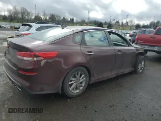 2019 Kia Optima LX with VIN 5XXGT4L39KG308417, listed as a Copart auction lot 45758535 with 33,429 mi miles and Salvage Title. Bid and sale history available at carsss.com. Image 3.