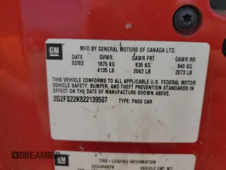 2002 Pontiac Firebird Firebird with VIN 2G2FS22K822139507, listed as a Copart auction lot 85389894 with Not provided miles and Clean title. Bid and sale history available at DreamBid. Image 12.