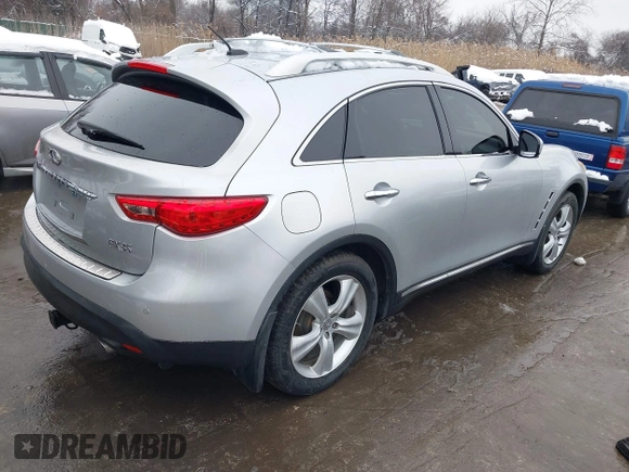 2010 Infiniti FX35 with VIN JN8AS1MW8AM850931, listed as a IAAI auction lot 41565434 with 166,160 mi miles. Bid and sale history available at carsss.com. Image 4.