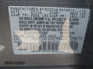 2016 Nissan Sentra SV with VIN 3N1AB7APXGY310291, listed as a IAAI auction lot 41930198 with 127,118 mi miles and . Bid and sale history available at DreamBid. Image 9.