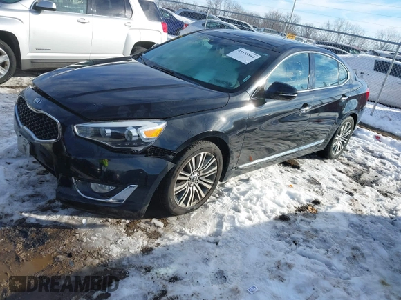 2015 Kia Cadenza Premium with VIN KNALN4D72F5181818, listed as a IAAI auction lot 41358864 with 113,460 mi miles. Bid and sale history available at carsss.com. Image 17.