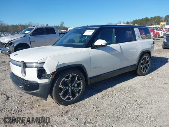 2025 Rivian R1S Adventure with VIN 7PDSGBBA0SN049154, listed as a IAAI auction lot 41160166 with 3,036 mi miles. Bid and sale history available at carsss.com. Image 19.