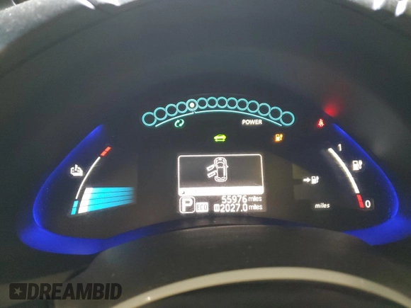 2015 Nissan LEAF SV with VIN 1N4AZ0CP2FC300672, listed as a Copart auction lot 73768753 with 55,976 mi miles. Bid and sale history available at carsss.com. Image 9.