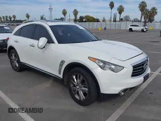 2012 Infiniti FX35 with VIN JN8AS1MUXCM122268, listed as a IAAI auction lot 41696622 with 158,335 mi miles. Bid and sale history available at carsss.com. Image 1.