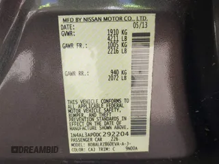 2013 Nissan Altima SV with VIN 1N4AL3AP0DC292204, listed as a IAAI auction lot 42844510 with 173,596 mi miles and . Bid and sale history available at DreamBid. Image 9.