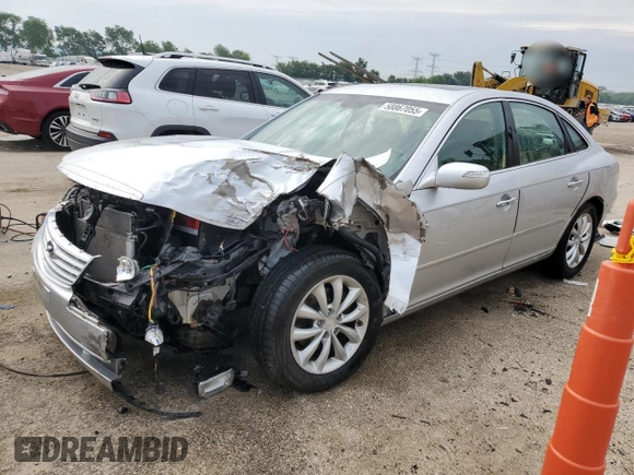 2008 Hyundai Azera Limited with VIN KMHFC46F38A332276, listed as a Copart auction lot 58867055 with Not provided miles and Salvage title. Bid and sale history available at DreamBid. Image 1.