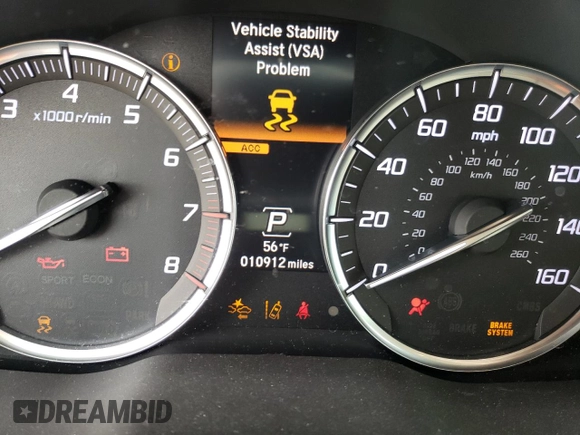 2020 Acura MDX w/Technology Pkg with VIN 5J8YD4H53LL052628, listed as a Copart auction lot 45430543 with 10,912 mi miles. Bid and sale history available at carsss.com. Image 9.