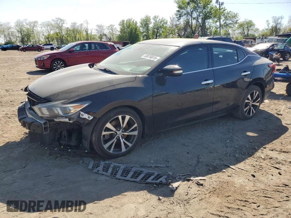 2016 Nissan Maxima 3.5 SV with VIN 1N4AA6AP7GC429618, listed as a Copart auction lot 53876815 with 108,766 mi miles and Salvage Title. Bid and sale history available at carsss.com. Image 1.