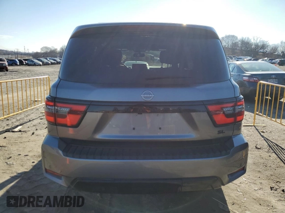 2022 Nissan Armada SL with VIN JN8AY2BA7N9393422, listed as a Copart auction lot 47361775 with 51,900 mi miles and Clean Title. Bid and sale history available at carsss.com. Image 6.