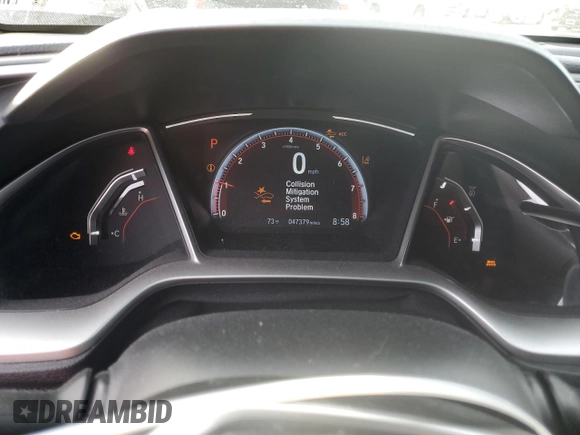 2020 Honda Civic Sedan Sport with VIN 19XFC2F81LE206515, listed as a Copart auction lot 42047625 with 47,379 mi miles and Salvage Title. Bid and sale history available at carsss.com. Image 9.