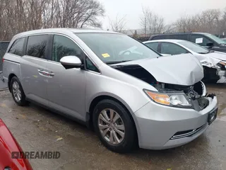 2015 Honda Odyssey EX-L with VIN 5FNRL5H63FB049952, listed as a IAAI auction lot 41467506 with 84,173 mi miles and . Bid and sale history available at carsss.com. Image 1.