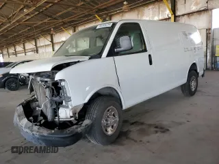 2018 Chevrolet Express Cargo Van with VIN 1GCWGAFP8J1266815, listed as a Copart auction lot 86369234 with 236,594 mi miles and Salvage Title. Bid and sale history available at carsss.com. Image 1.