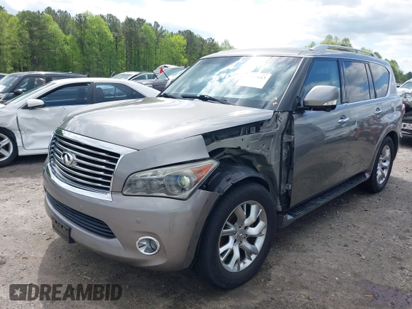 2014 Infiniti QX80 with VIN JN8AZ2NE0E9069465, listed as a IAAI auction lot 41967613 with 112,004 mi miles. Bid and sale history available at carsss.com. Image 18.