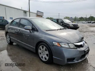 2011 Honda Civic LX with VIN 2HGFA1F55BH522350, listed as a Copart auction lot 53854795 with 39,749 mi miles and Salvage Title. Bid and sale history available at DreamBid. Image 4.