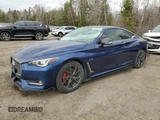 2017 Infiniti Q60 Red Sport 400 with VIN JN1FV7EL3HM701677, listed as a Copart auction lot 52967375 with 156,088 mi miles and Salvage title. Bid and sale history available at DreamBid. Image 1.
