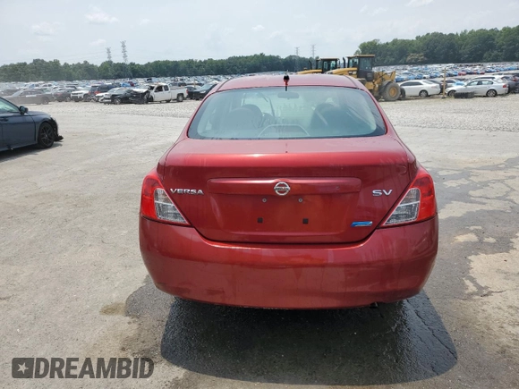 2012 Nissan Versa SV with VIN 3N1CN7APXCL867497, listed as a Copart auction lot 59039645 with 168,270 mi miles and Salvage title. Bid and sale history available at DreamBid. Image 6.