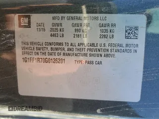 2016 Chevrolet Camaro 1SS with VIN 1G1FF1R70G0126201, listed as a Copart auction lot 71349012 with 0 mi miles. Bid and sale history available at carsss.com. Image 13.
