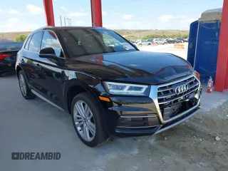 2018 Audi Q5 Premium Plus z VIN WA1BNAFY3J2098258, wystawiony jako IAAI lot #42066851 z przebiegiem 90 397 mil mil oraz . Historia ofert i sprzedaży dostępna na DreamBid. Obrazek 1.