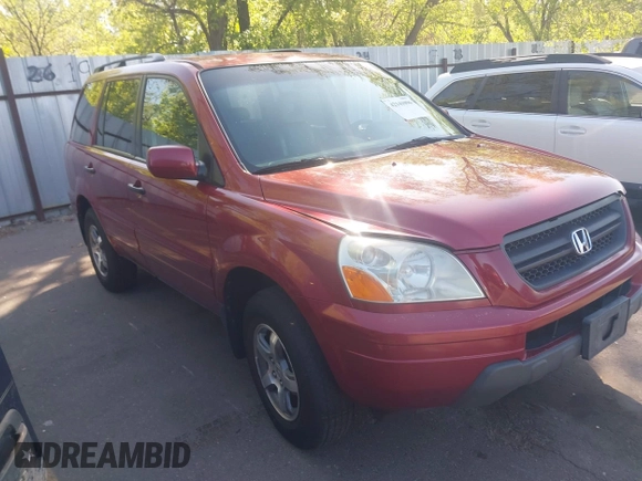 2003 Honda Pilot EX with VIN 2HKYF18543H603256, listed as a IAAI auction lot 42141096 with 260,535 mi miles and . Bid and sale history available at DreamBid. Image 1.