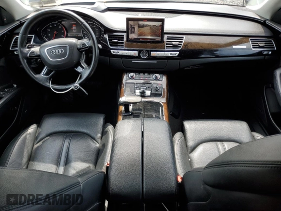 2015 Audi A8 3.0T with VIN WAU3GAFD0FN036465, listed as a Copart auction lot 64069035 with 100,149 mi miles and Salvage title. Bid and sale history available at DreamBid. Image 8.