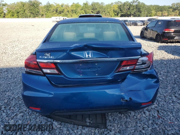 2013 Honda Civic LX with VIN 19XFB2F59DE040948, listed as a Copart auction lot 52845595 with 75,685 mi miles and Non Repairable. Bid and sale history available at DreamBid. Image 6.