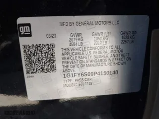 2023 Chevrolet Bolt EUV LT with VIN 1G1FY6S09P4150140, listed as a IAAI auction lot 41826988 with 81,243 mi miles. Bid and sale history available at carsss.com. Image 9.