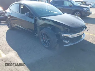 2018 Tesla Model 3 Long Range Battery with VIN 5YJ3E1EA5JF171948, listed as a IAAI auction lot 41993887 with 42,370 mi miles and . Bid and sale history available at DreamBid. Image 1.