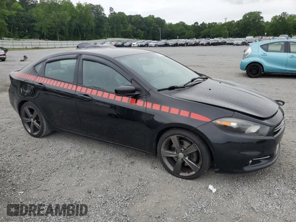 2015 Dodge Dart GT with VIN 1C3CDFEB7FD180789, listed as a Copart auction lot 55794785 with 143,147 mi miles and Salvage title. Bid and sale history available at DreamBid. Image 4.