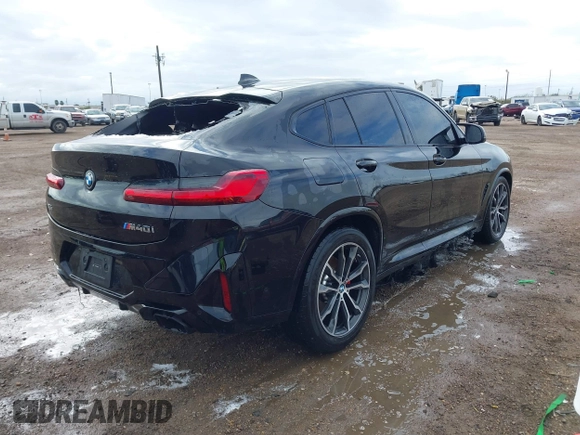 2024 BMW X4 M40i with VIN 5UX43DT03R9V02312, listed as a IAAI auction lot 41042724 with 1 mi miles. Bid and sale history available at carsss.com. Image 4.