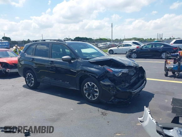 2025 Subaru Forester Premium with VIN JF2SLDDC6SH405992, listed as a IAAI auction lot 42299086 with 12,476 mi miles and . Bid and sale history available at DreamBid. Image 1.