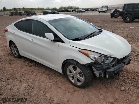 2013 Hyundai Elantra Limited PZEV with VIN 5NPDH4AE4DH454921, listed as a Copart auction lot 49145025 with 81,874 mi miles and Salvage Title. Bid and sale history available at carsss.com. Image 4.
