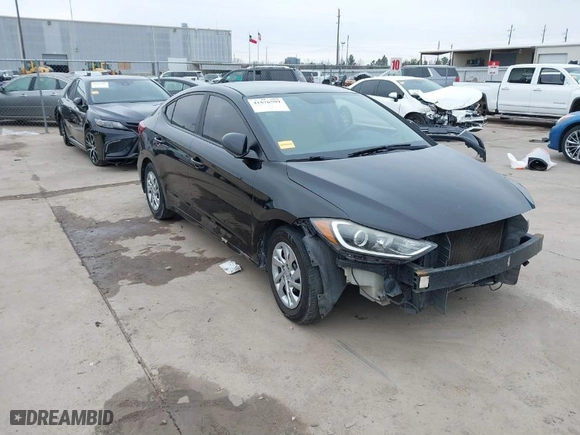 2017 Hyundai Elantra SE with VIN KMHD74LF6HU340225, listed as a IAAI auction lot 41576599 with 102,211 mi miles. Bid and sale history available at carsss.com. Image 1.