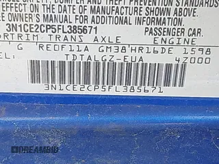 2015 Nissan Note SV with VIN 3N1CE2CP5FL385671, listed as a IAAI auction lot 41808732 with 99,218 mi miles and . Bid and sale history available at DreamBid. Image 9.