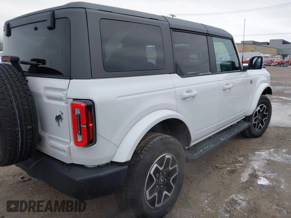 2023 Ford Bronco with VIN 1FMDE5DH4PLB80894, listed as a IAAI auction lot 41240044 with 16,435 mi miles. Bid and sale history available at carsss.com. Image 4.