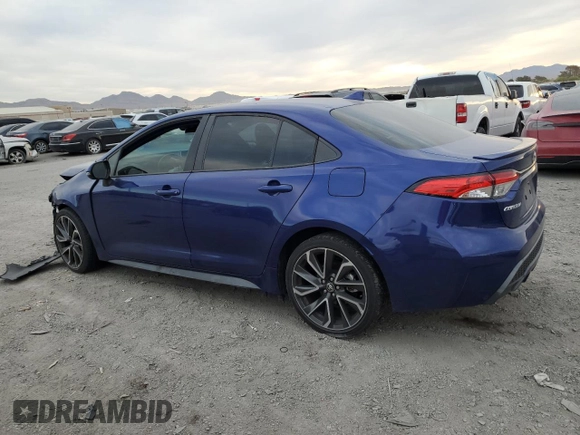 2020 Toyota Corolla SE with VIN 5YFS4RCE4LP039886, listed as a Copart auction lot 50022175 with 40,652 mi miles and Salvage Title. Bid and sale history available at carsss.com. Image 2.