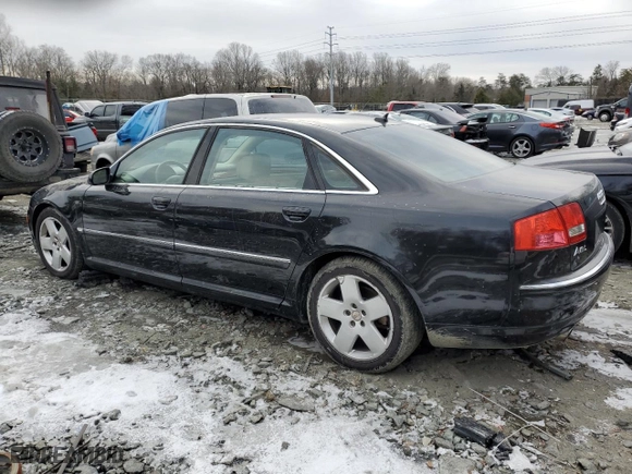 2007 Audi A8 L 4.2L with VIN WAUMV44E87N009877, listed as a Copart auction lot 41709745 with 186,133 mi miles and Salvage Title. Bid and sale history available at carsss.com. Image 2.