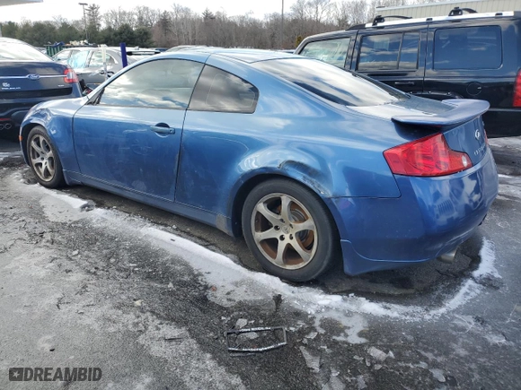 2005 Infiniti G35 Coupe with VIN JNKCV54E25M409519, listed as a Copart auction lot 45259875 with 138,904 mi miles and Salvage Title. Bid and sale history available at carsss.com. Image 2.