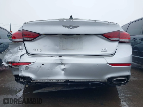 2019 Genesis G80 3.8L with VIN KMTFN4JE5KU327178, listed as a IAAI auction lot 41577373 with 57,032 mi miles. Bid and sale history available at carsss.com. Image 16.