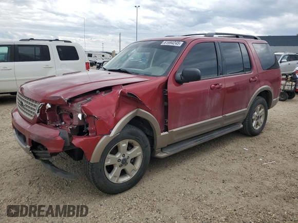 2003 Ford Explorer Eddie Bauer z VIN 1FMDU74WX3UA60163, wystawiony jako Copart lot #61994245 z przebiegiem 298 711 mil mil oraz Szkoda całkowita • Salvage title. Historia ofert i sprzedaży dostępna na DreamBid. Obrazek 1.