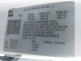 2022 Chevrolet Colorado 2WD LT z VIN 1GCGSCEN5N1242413, wystawiony jako IAAI lot #41228029 z przebiegiem 37 144 mil mil oraz . Historia ofert i sprzedaży dostępna na DreamBid. Obrazek 9.