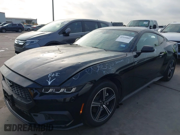 2024 Ford Mustang EcoBoost with VIN 1FA6P8TH0R5136513, listed as a IAAI auction lot 42154861 with 9,281 mi miles and . Bid and sale history available at DreamBid. Image 2.