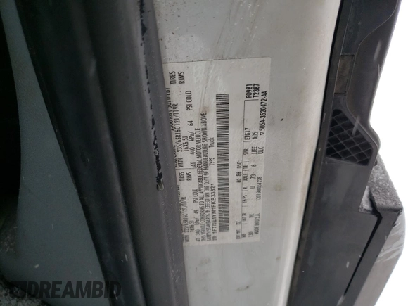 2015 Ford Transit Cargo with VIN 1FTNE1YM1FKB33321, listed as a Copart auction lot 44253035 with 103,609 mi miles and Salvage Title. Bid and sale history available at DreamBid. Image 13.