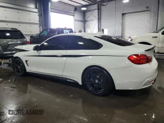 2014 BMW 4 Series 435i with VIN WBA3R1C52EK192076, listed as a Copart auction lot 60098595 with 89,504 mi miles and Salvage title. Bid and sale history available at DreamBid. Image 2.