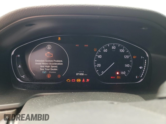 2018 Honda Accord EX-L with VIN 1HGCV2F59JA039986, listed as a Copart auction lot 53846855 with 71,858 mi miles and Non repairable. Bid and sale history available at DreamBid. Image 9.