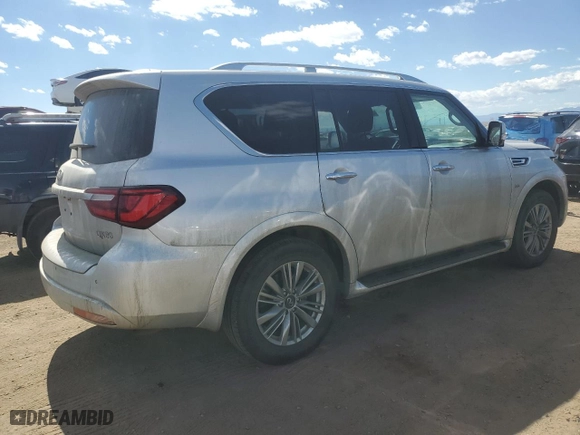 2019 Infiniti QX80 LIMITED with VIN JN8AZ2NE1K9226514, listed as a Copart auction lot 50056995 with 146,221 mi miles and Salvage Title. Bid and sale history available at carsss.com. Image 3.