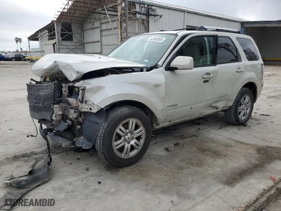2008 Mercury Mariner Premier with VIN 4M2CU97188KJ41798, listed as a Copart auction lot 43960565 with 154,302 mi miles and Salvage Title. Bid and sale history available at carsss.com. Image 1.