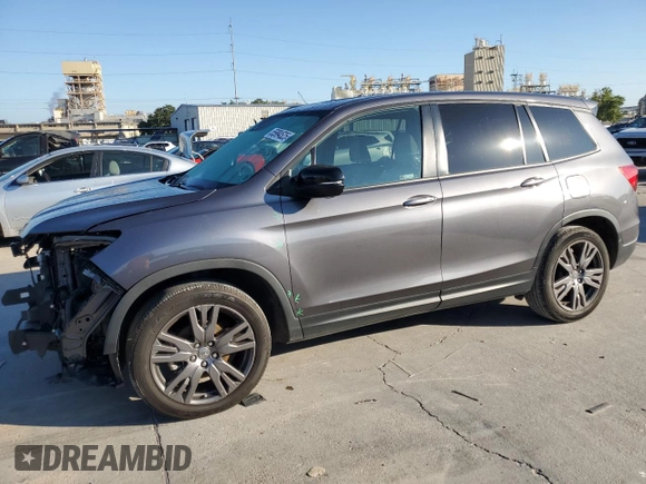 2021 Honda Passport EX-L z VIN 5FNYF7H56MB003423, wystawiony jako Copart lot #55994525 z przebiegiem 50 905 mil mil oraz Szkoda całkowita • Salvage title. Historia ofert i sprzedaży dostępna na DreamBid. Obrazek 1.
