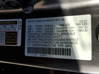 2021 Honda CR-V EX with VIN 5J6RW2H50ML012780, listed as a Copart auction lot 50376445 with 0 mi miles and Salvage Title. Bid and sale history available at carsss.com. Image 14.