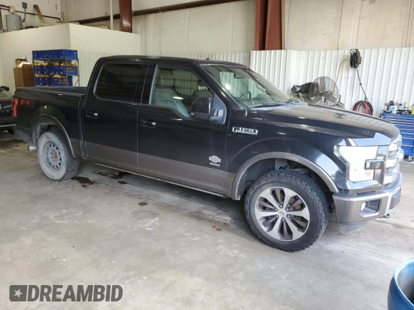 2015 Ford F-150 XLT with VIN 1FTEW1EG5FFB90805, listed as a Copart auction lot 54433415 with 249,920 mi miles and Salvage title. Bid and sale history available at DreamBid. Image 4.